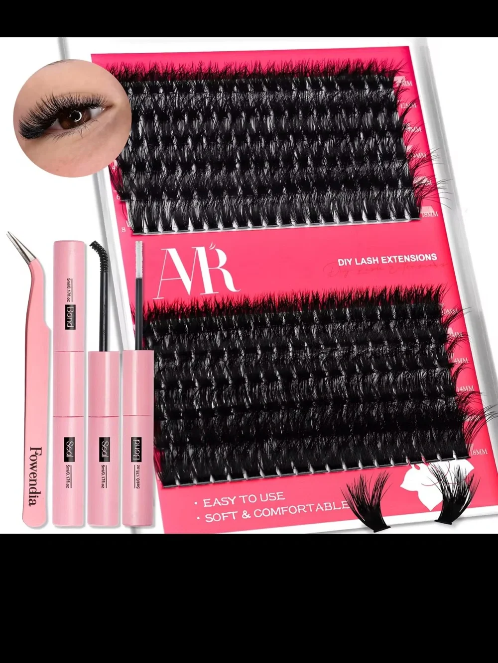 DIY Lash Extensions Black - Fowendia Lash Application Kit